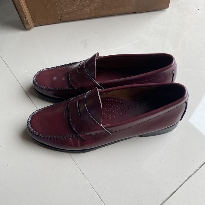 GH Bass Penny Loafers Weejuns Larson Size 10D Burgundy Red Used