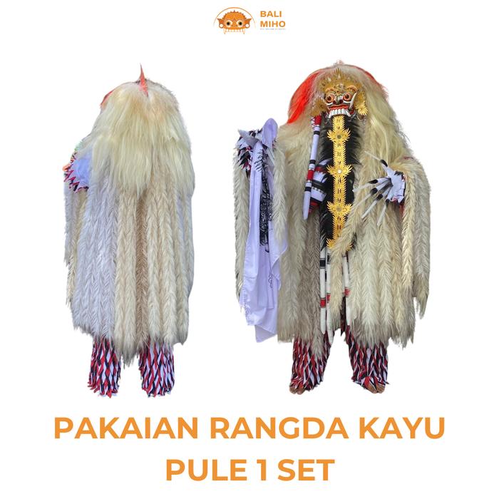 Pakian Rangda Kayu Pule 1 set - Rangda Pule 1 set 100 helai Tambut - Rangda sakral - Rangde Pule Pak
