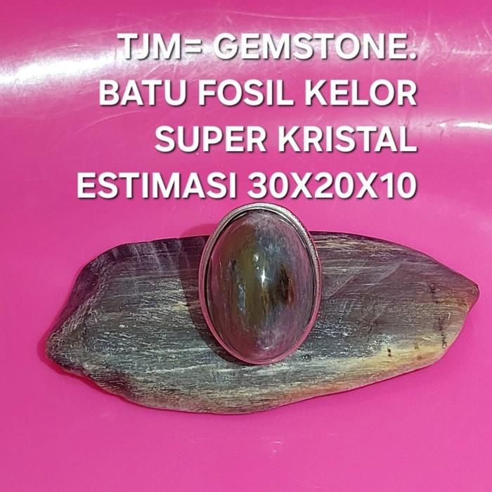Batu Fosil Galih Kelor Super Kristal Estimasi 30x20x10. Kualitas Kolektor