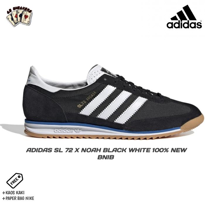 Sepatu Adidas SL 72 x Noah Black white 100% BNIB