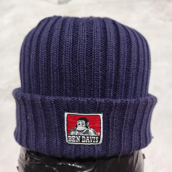 topi beanie kupluk rajut ben davis navy bekas