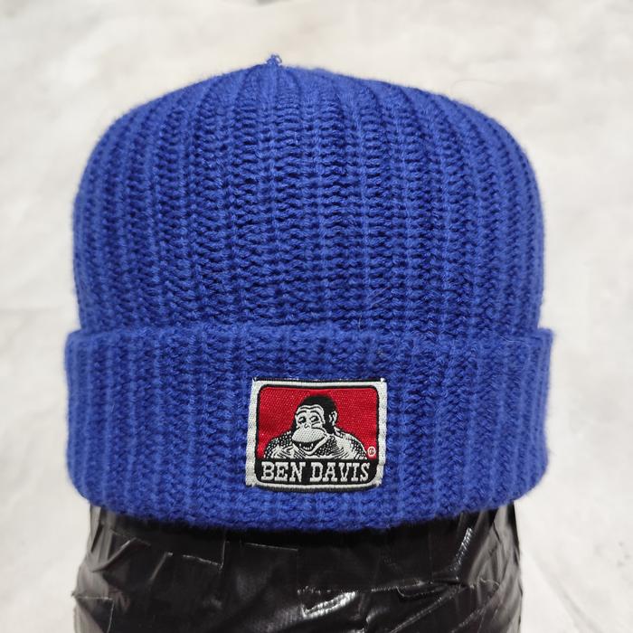 topi beanie kupluk rajut ben Davis biru bekas