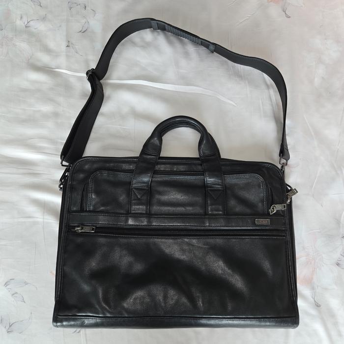 TUMI Business Bag Leather Tas Laptop 96011D4