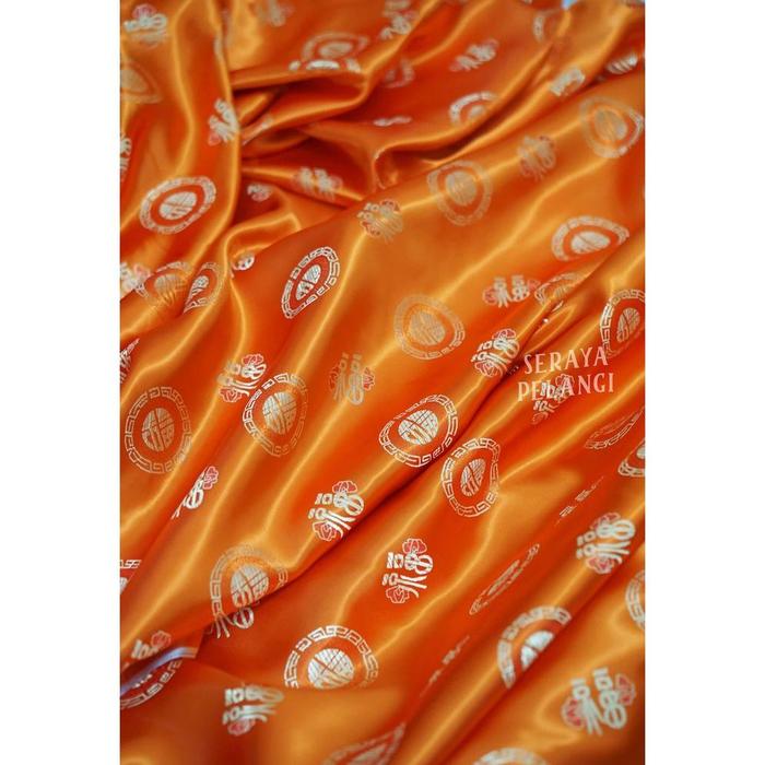 [ TERMURAH ] [METERAN] SATEN CINA Motif Ornamen/Simbol 1 | Baju Cheongsam | Kain Meteran | Chongsam 