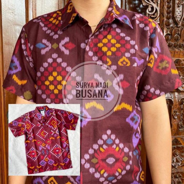 [ TERMURAH ] Kemeja endek bali pria | baju endek murah (FURING)