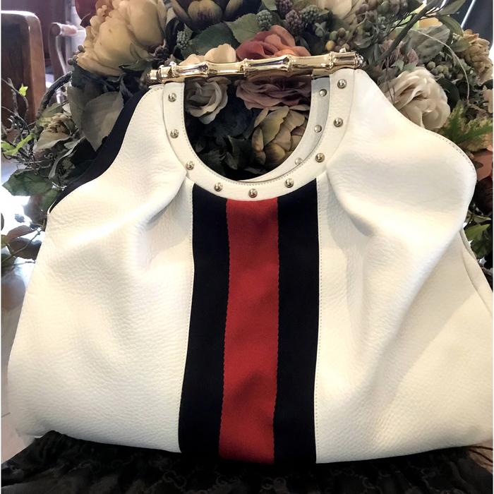 Gold Bamboo Handle Gucci Bag