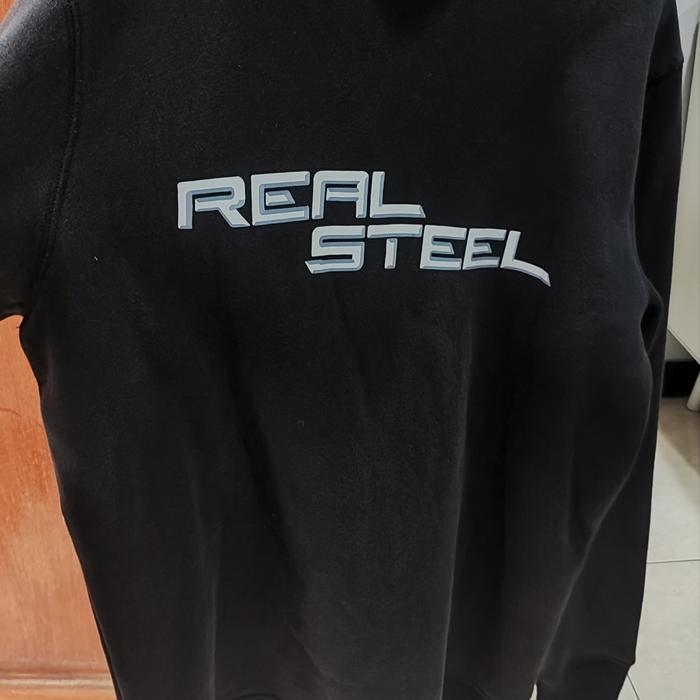 Jaket hoodie jacket film dan game real steel world robot boxing (WRB) vintage rare original