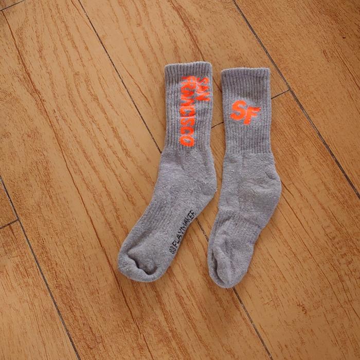 Kaos Kaki Sock Brand Thrift Second Wear Outdoor Original By Playmaker Baseball Medium MLB SF San Fra