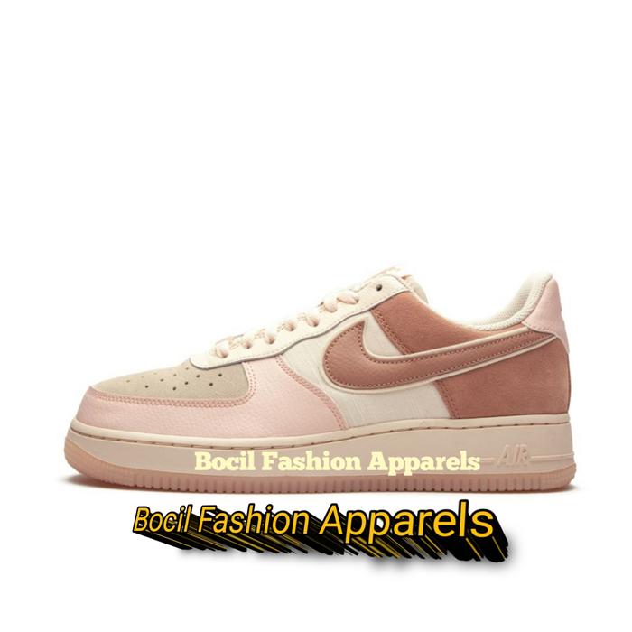 Sepatu Nike Air Force 1 0'7 Low Washed Coral Brown Beige Women [ 100% BNIB ] Brand New Include Box