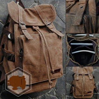 Tas Ransel Mugu 8551 Hitam (Tas Kanvas,Tas Ransel Serut,Tas Pria/Wanita,Tas Gemblok)
