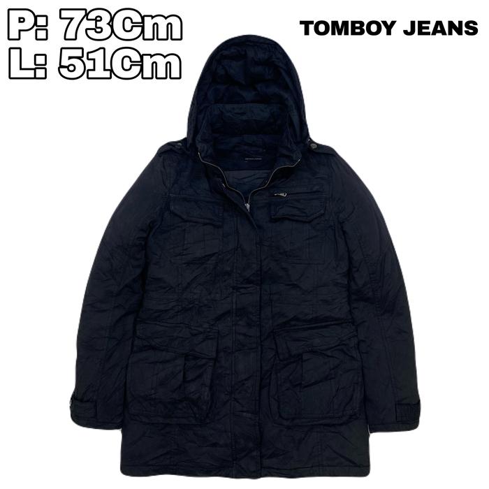 J73 Jaket Parka Casual Outdoor Tomboy Jeans  Tebal Denim Harian Thrifting Second