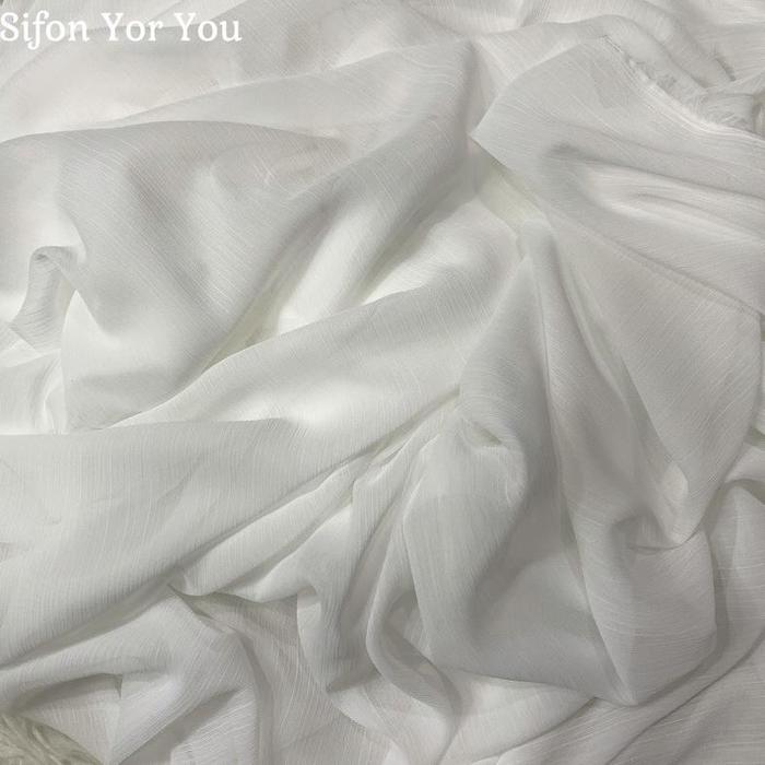 [ TERMURAH ] sifon yor you / kain sifon putih / sifon kerut /sifon silk / sifon sutra
