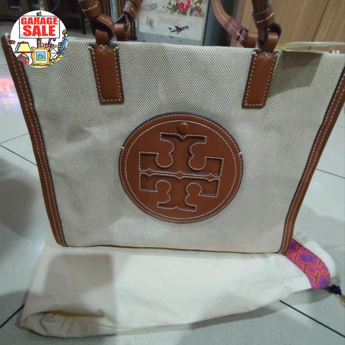 Ella canvas tote natural TB display ori FO