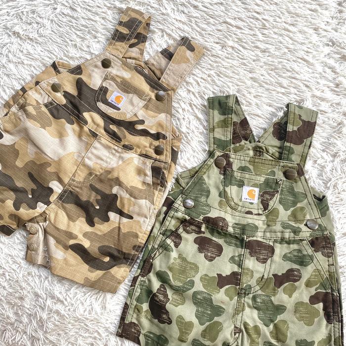 Carhartt Baby Unisex Jumpsuit Overalls Short Hunting Fishing Outdoor Infant Toddler Kids Baju Anak