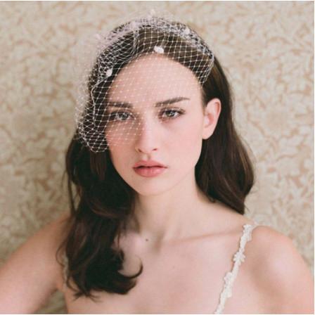 Birdcage Wedding Veil 53 Putih