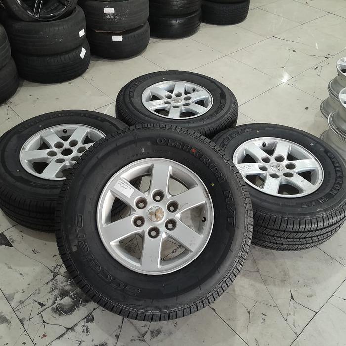 Velg mobil bekas oem pajero R16x7 pcd 6x139 et 38 Ban 245 75 16 omikron h/t