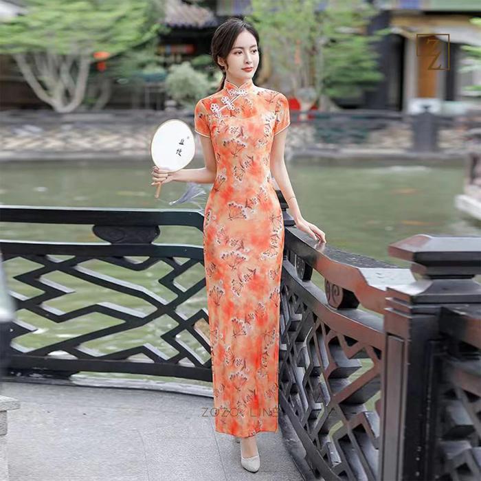 Cheongsam Sincia Sangjit Premium Batik Cheongsam Modern Tahun 2025 Kipas Imlek Sangjit
