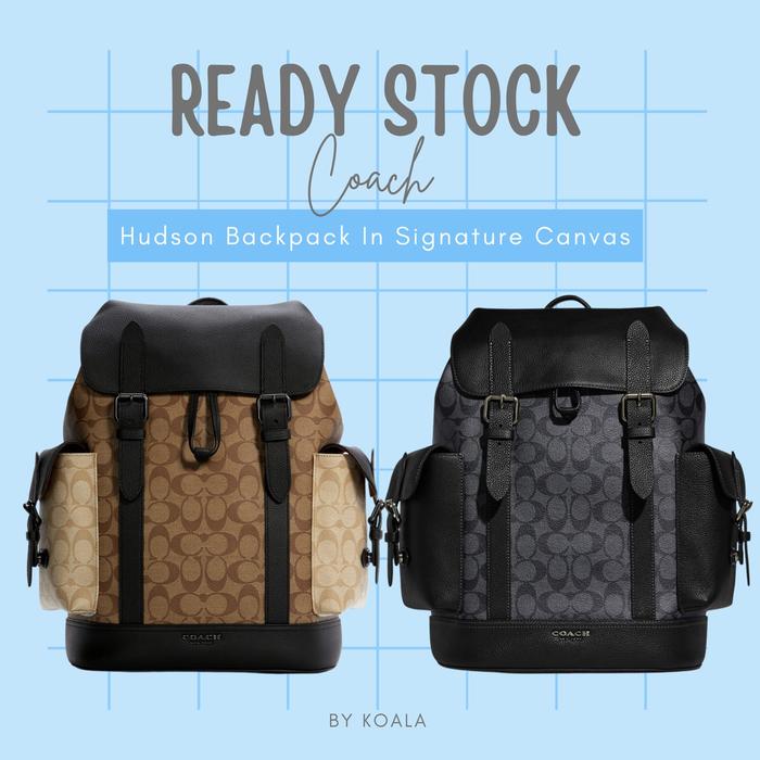 Tas Coach Hudson Backpack In Signature Canvas Pria
