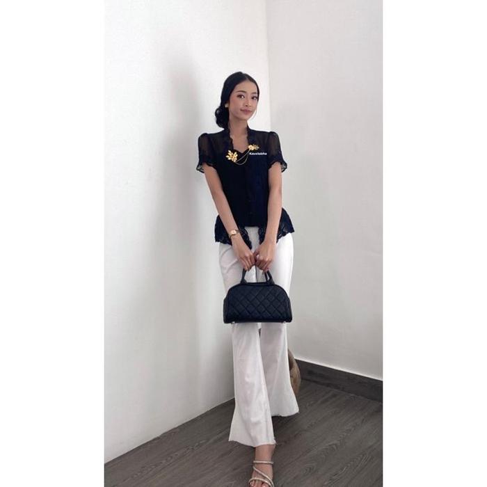 [ TERMURAH ] Dewasa Kebaya Bordir Bali Cassual Style Kondangan Model Kutu Baru Tangan Pendek Premium