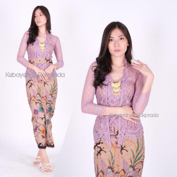 [ TERMURAH ] KEBAYA BALI KEBAYA LILAC KEBAYA KUTUBARU MODERN ROK WIRU/ROK KIPAS