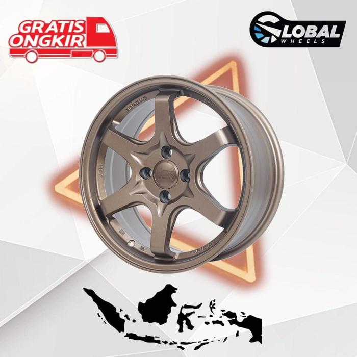 Velg Mobil TE37 Ring 16 Single Pcd4x100 Sandy Bronze HSR Sty Original Bestfor Jazz,Yaris,Vios