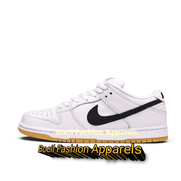 Sepatu Nike SB Dunk Low Pro White Black Gum [ 100% BNIB ] Brand New Include Box