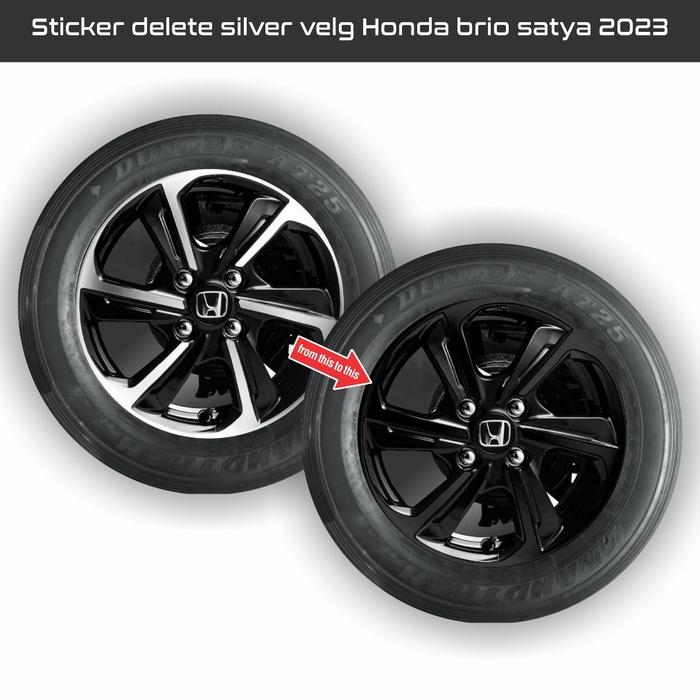 Sticker delete silver velg Honda brio satya 2023-2024 facelift (khusus model velg two tone)