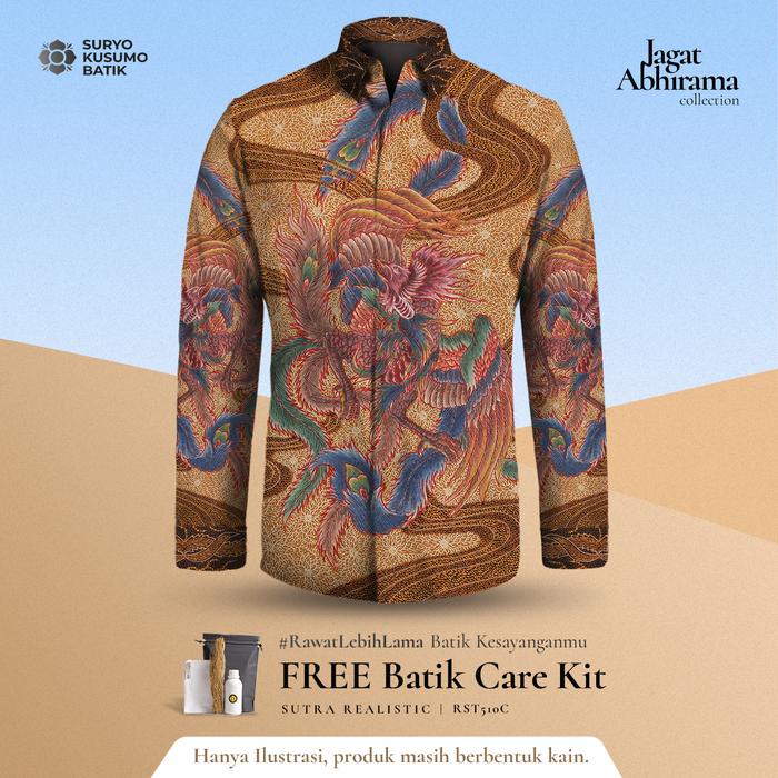 Kain Batik Tulis Sutra Lukis ATBM Exclusive Suryo Kusumo - Cendrawasih