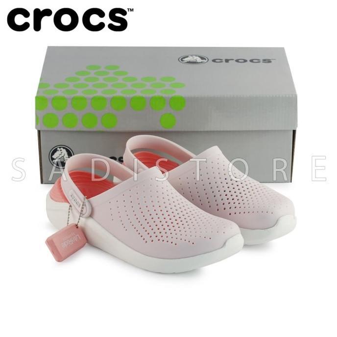 Crocs [ ORIGINAL ] Literide Clog Sepatu Sandal Pria dan Wanita - Pink