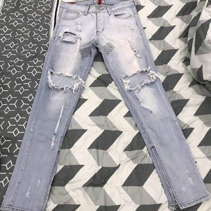 Celana Jeans M1 Denimitup/Hamjeansku - Light Blue