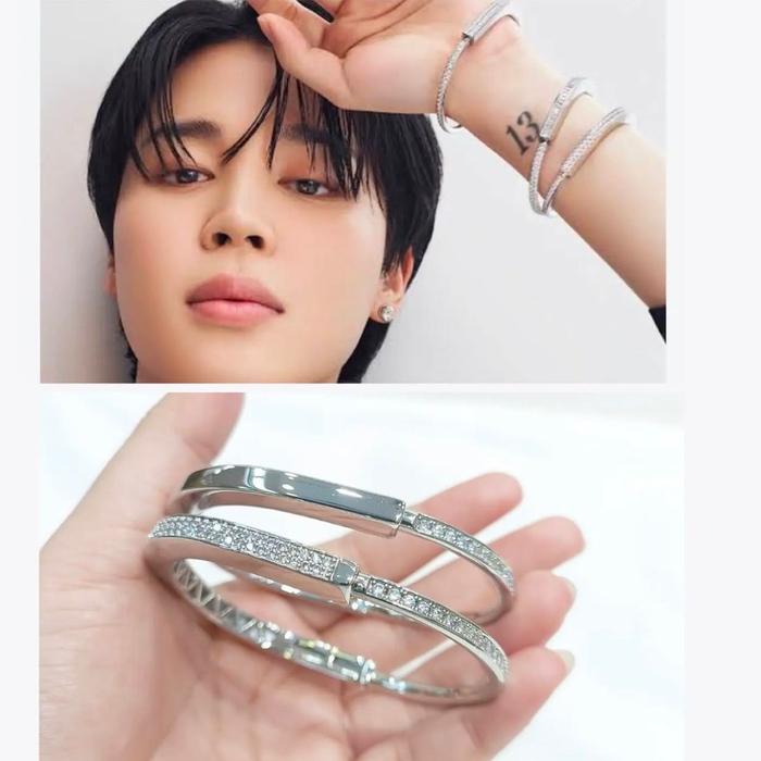 gelang titanium silver mata