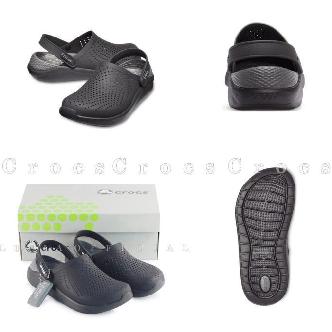 Crocs Literide Clog Sepatu Sandal Pria dan Wanita Hitam