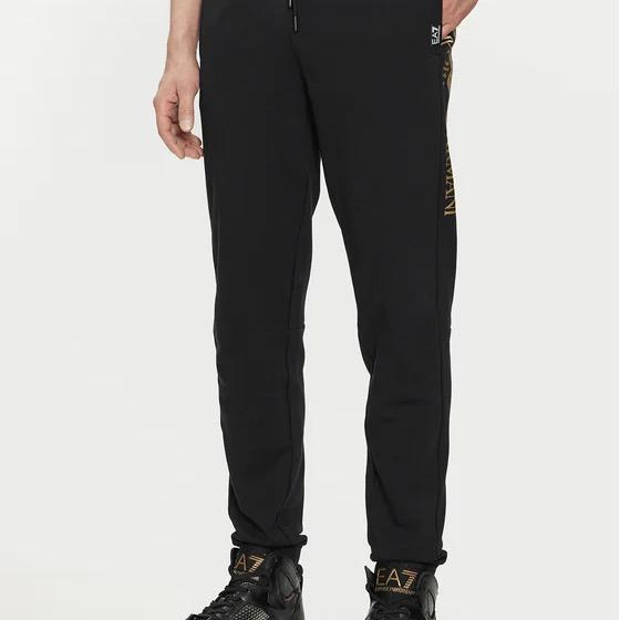 JOGGER TROUSERS BLACK GOLD EA7 ARMANI EMPORIO ORIGINAL AUTHENTIC