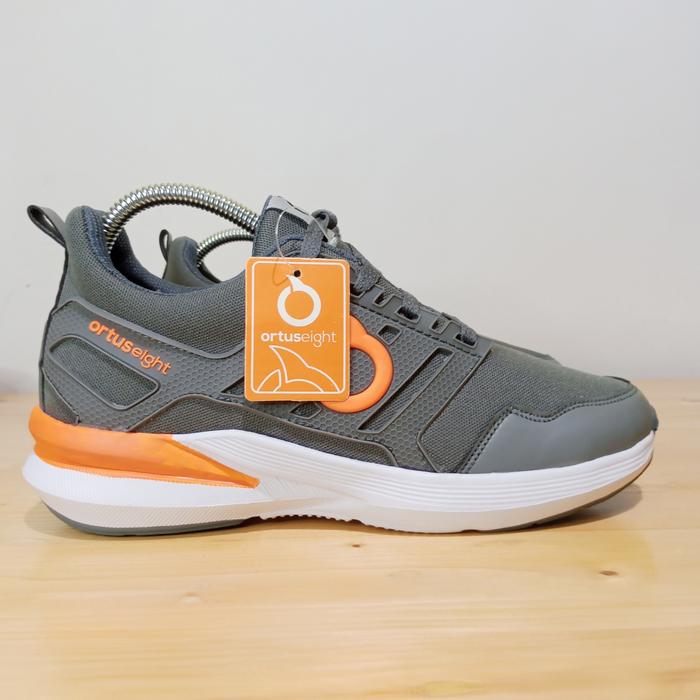 SEPATU ORTUS PRIA  WANITA JOGGING RUNNING SEKOLAH KERJA ABUORANGE