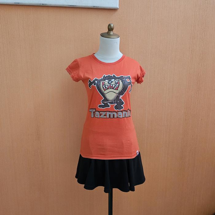 atasan kaos wanita orange DARBOST cewek S lengan pendek anak perempuan 9 10 11 thn santai
