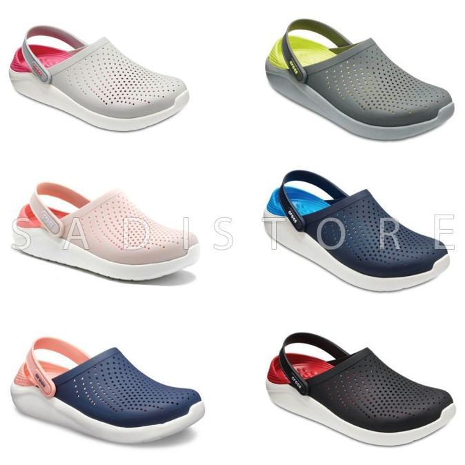 Crocs [ ORIGINAL ] Literide Clog Sepatu Sandal Pria dan Wanita - Grey