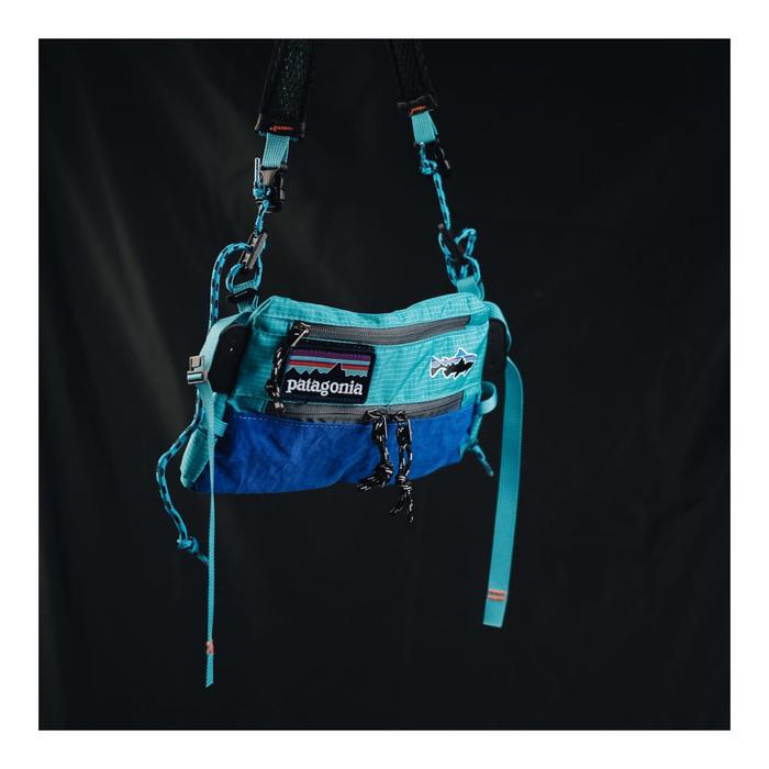 Patagonia Ultralight Zipper Fly Fishing Angler Crossbody Bag Blue