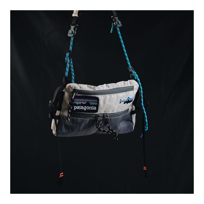 Patagonia Ultralight Zipper Fly Fishing Angler Crossbody Bag Grey