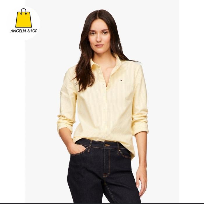 105. TOMMY HILFIGER Kemeja Wanita / Pria Authentic Baju Casual Katun