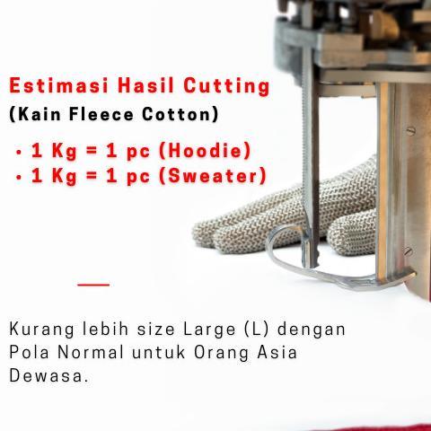 Kain Fleece Cotton Combed Kiloan Bahan Jaket dan Sweater Hoodie per Kg