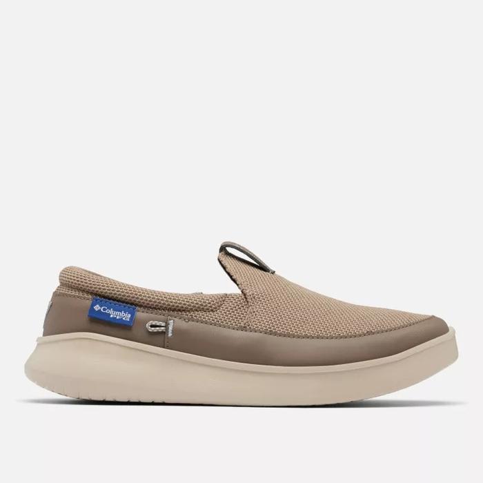 Columbia Men's PFG Boatside Breathe Shoe / Slip- On - Wet Sand, Crushed Blue