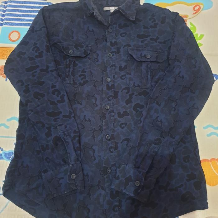 flannel camo uniqlo second
