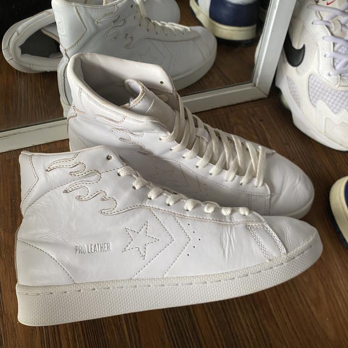 Converse Pro Leather High White Flames Casual Original Murah spesial edition - sneakers second marke