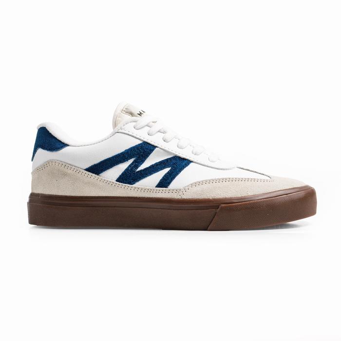 MARQUE Gustav Series White Blue Navy Gumsole, Sepatu MARQUE Pria & Wanita