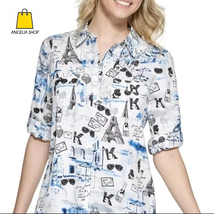 160. KARL LAGERFELD KEMEJA WANITA AUTHENTIC SIZE M