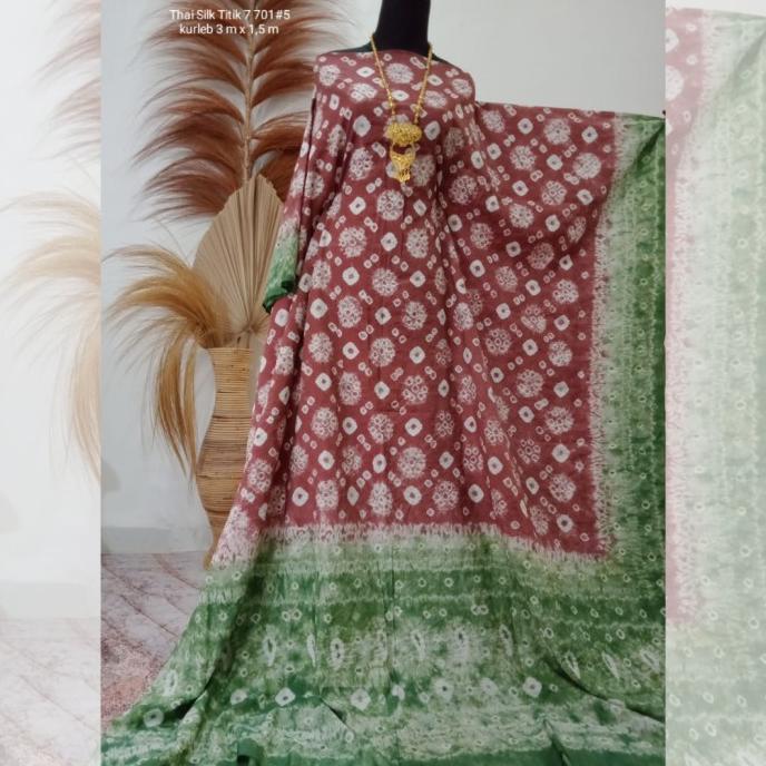 Kain Jumputan Palembang Titik 7 Bahan Dasar Batik 3 Meter Handmade