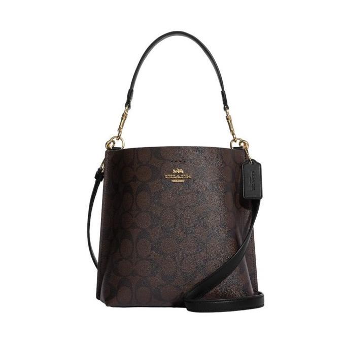 TAS WANITA CA582 CA177 Mollie Bucket Bag 22 In Signature Canvas Factory Outlet