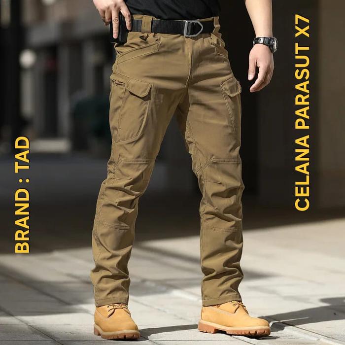 celana tactical tad parasut x7 coklat