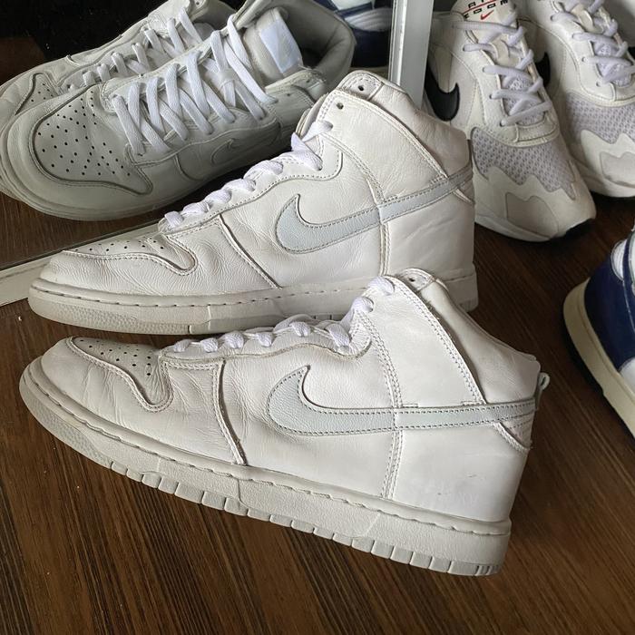 Nike Dank high SP pure platinum white grey original murah casual - sneakers second market