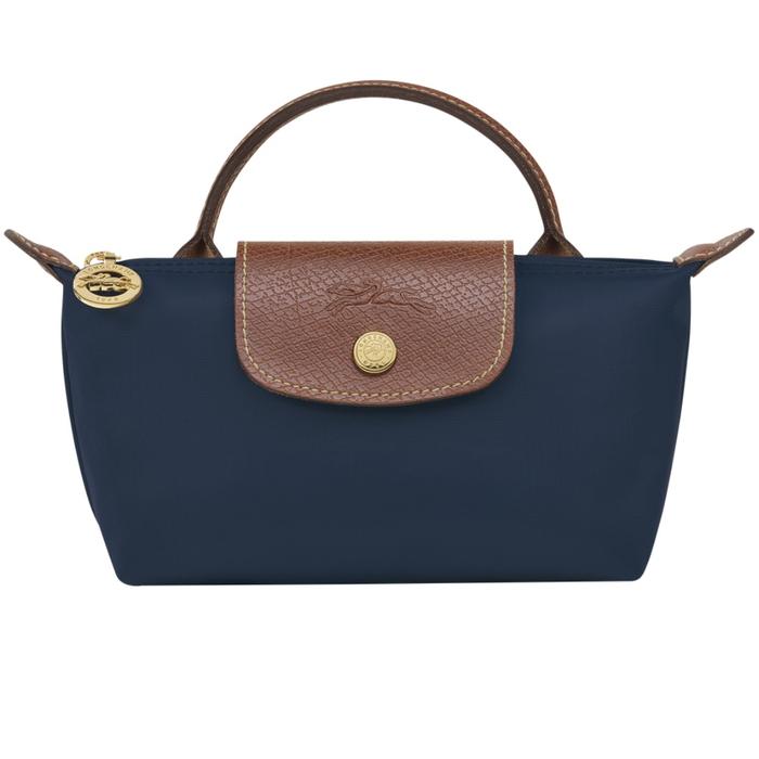 Longchamp lepliage top handle pouch paper/longchamp original